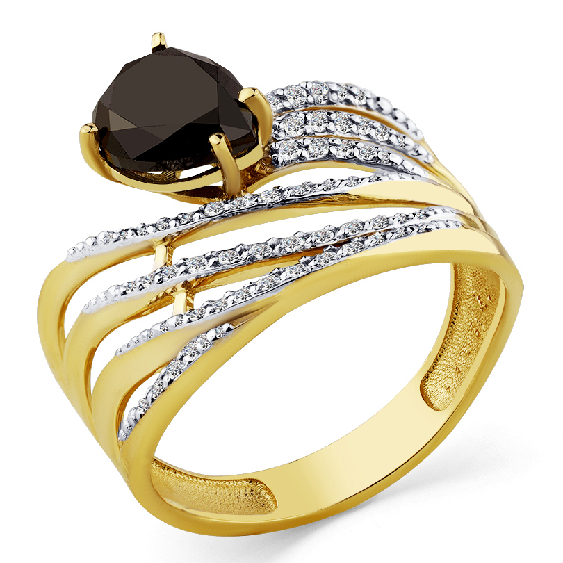 Кольцо, золото, бриллиант, 1-308521-00-55